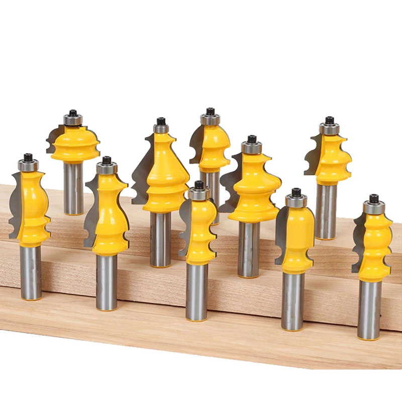 10 Bit Architectural Molding Router Bit Set - 1/2