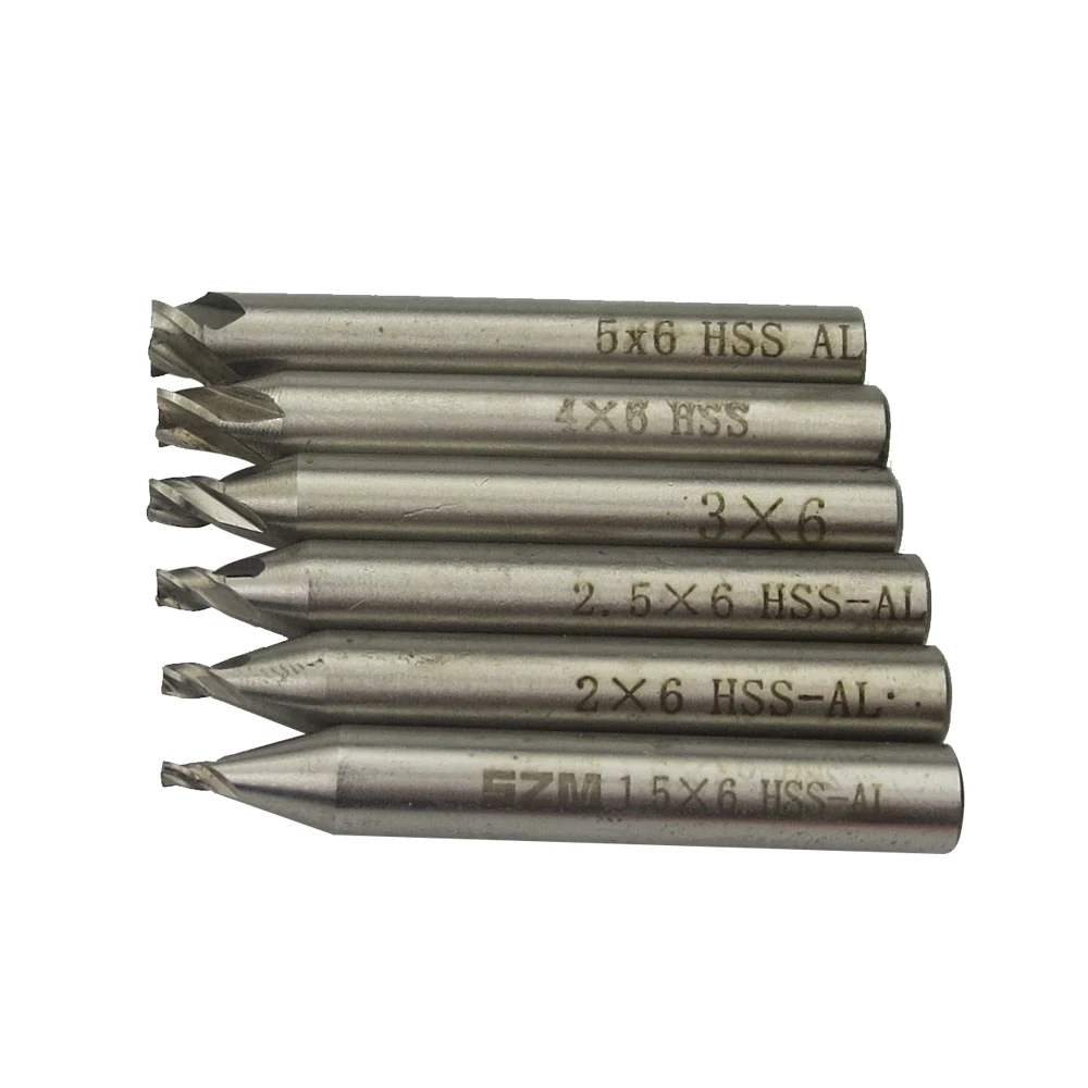 CHKJ HSS End MillตรงShank 4ขลุ่ยเหล็กความเร็วสูงช่างกุญแจMilling Cutterเจาะบิต1/1 2/1.5/2/2 5/3/4/5มม.