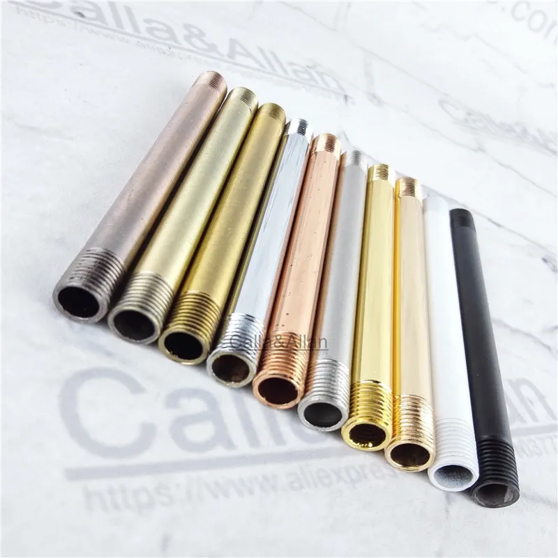 5 Pieces Metal 10cm Straight Both sides Screw Tube M10 for DIY Lighting Extend Arm Lamp Accessories threaded straight tooth tube