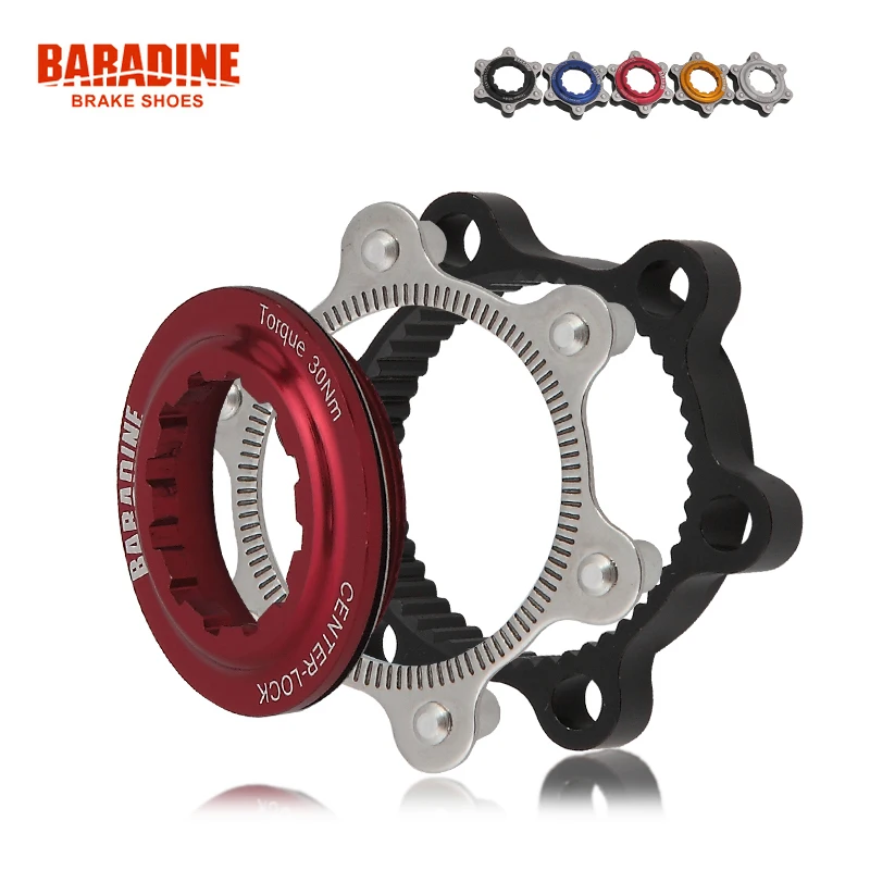 Baradine Aluminum Centerlock to 6-Bolt Rotor Adapter Bike Disc Brake Adapter