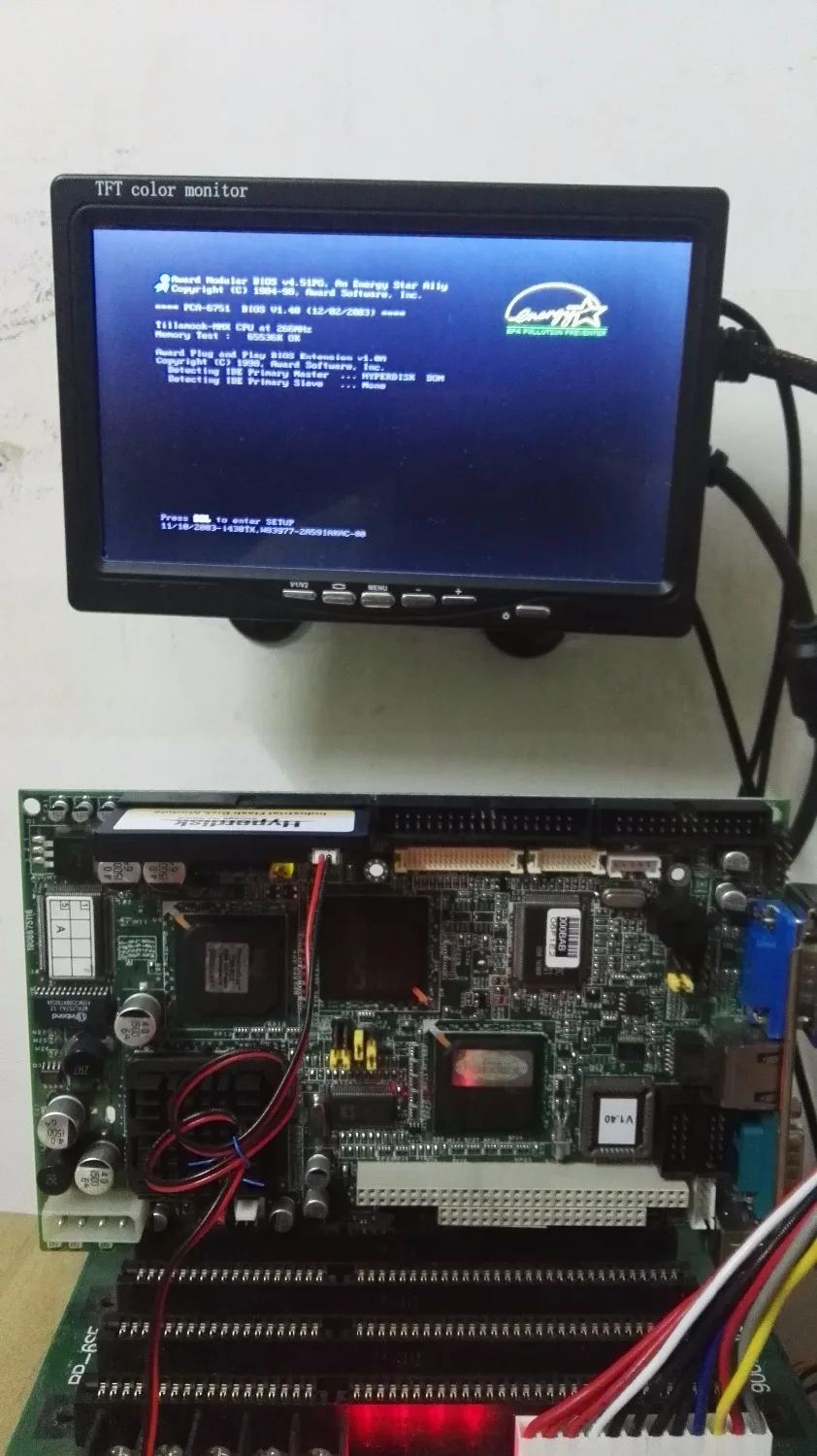 PCA-6751 B202-1 100%OK Fanless Brand ISA Industrial PC Mainboard Half-Size CPU Card PICMG1.0 With CPU RAM Lan PC104