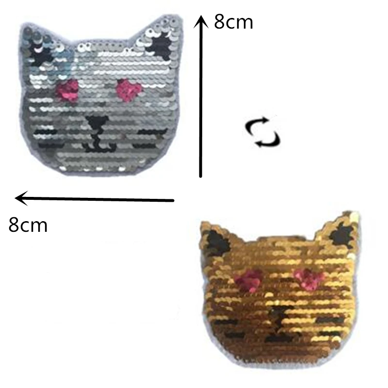 1Pc Reversible Change Color MIX Color Sequins Iron Or Sew On Patches For Clothes DIY Patch Applique Crafts