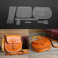 YOMDID 7Pcs Acrylic Leather Template Vintage Shoulder Bag Handbag Pattern Stencil Template outil pour le cuir Tools for Leather