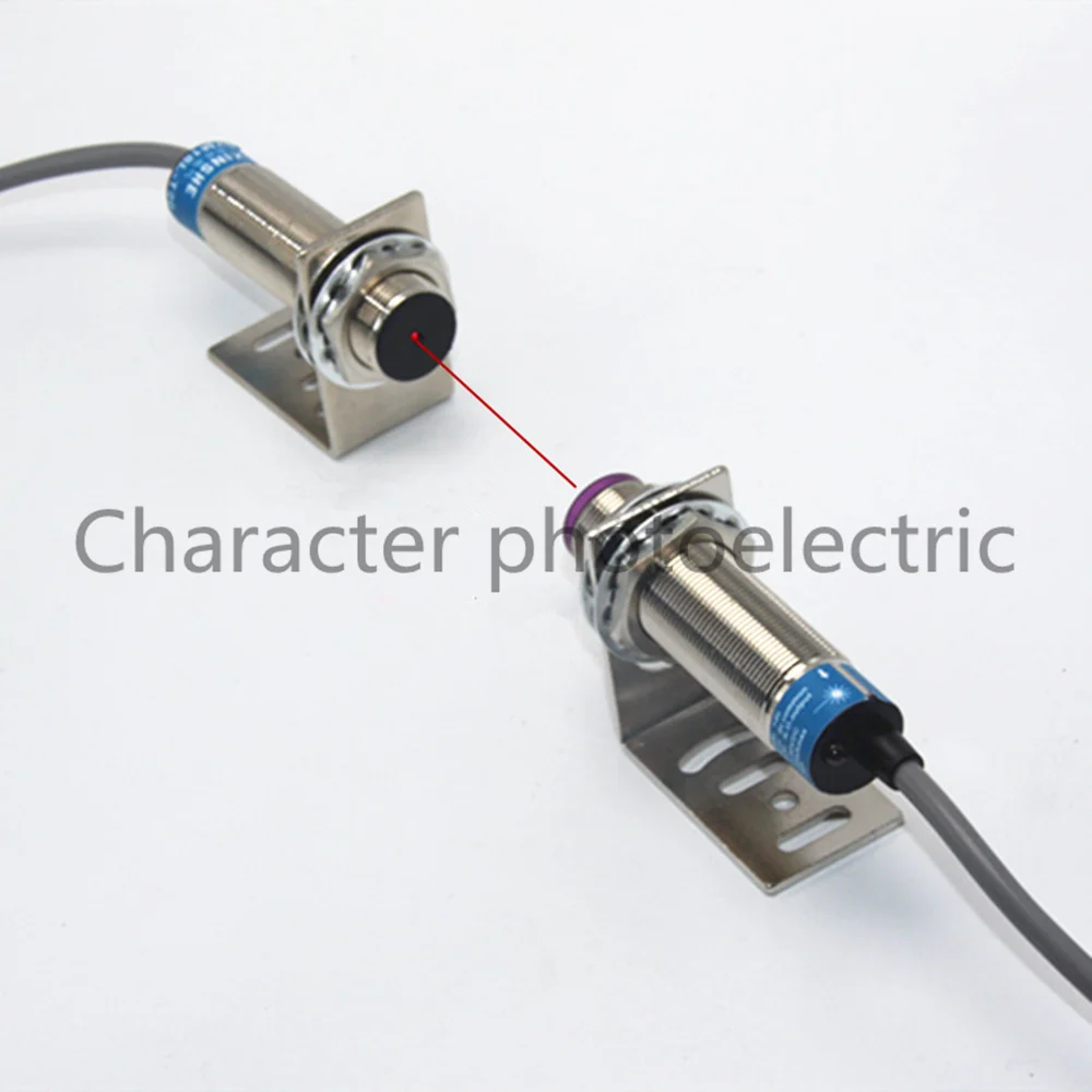 M18 NPN beam laser switch / DC10-30V visible red beam laser sensor / laser photoelectric switches 0-20 m