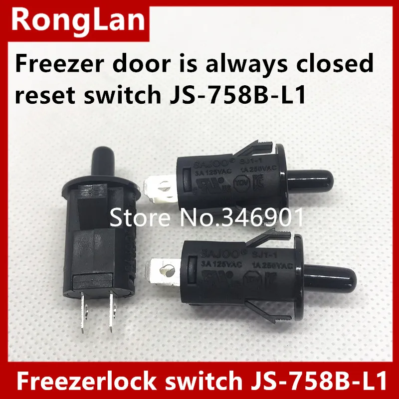 

[SA]Electronic switch freezer door lock switch button reset switch normally closed limit switch JS-758B JS-758A--50pcs/lot