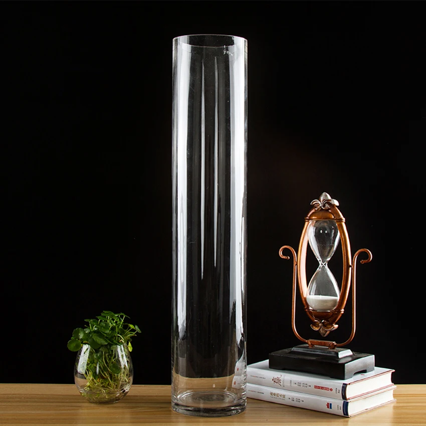 European Style Transparent Clear Tabletop tall Glass Vase Bottle Terrarium Hydroponic Container Pot Flower Home Wedding Decor image 3
