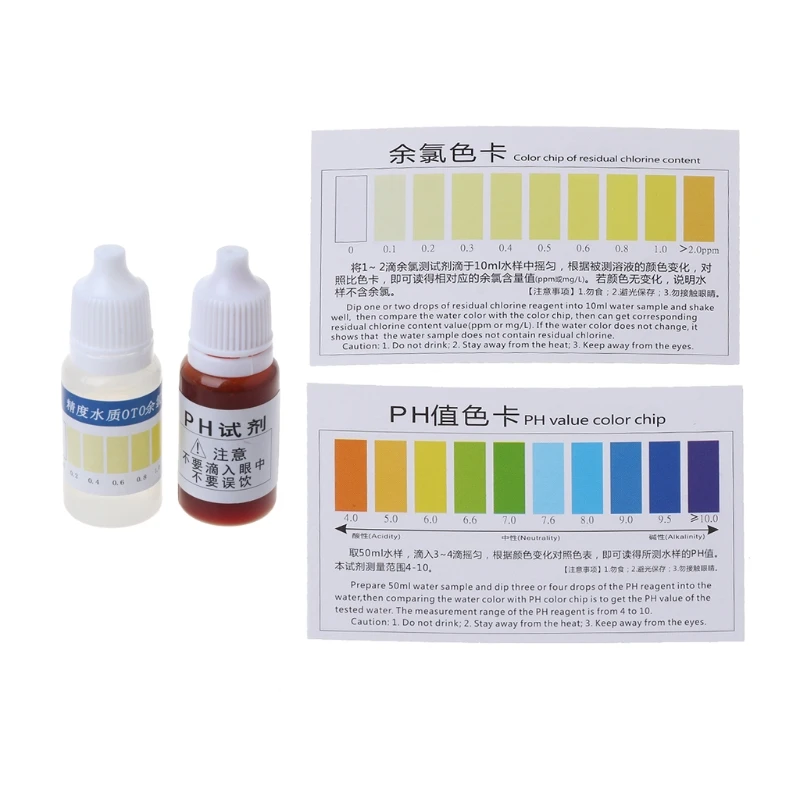 Free postage Practical pH A2O Water pH OTO Dual Test Kit with Test Card for 100-125 tests JU05 Drop shipping