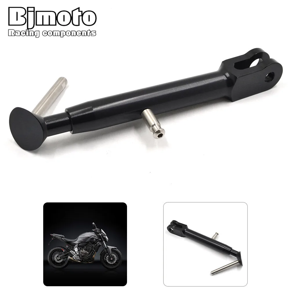 BJMOTO MT07 FZ07 Motorcycle CNC Aluminum Adjustable Kickstand Foot Side stand Support For Yamaha MT-07 2013-2018 FZ-07 2015-2018