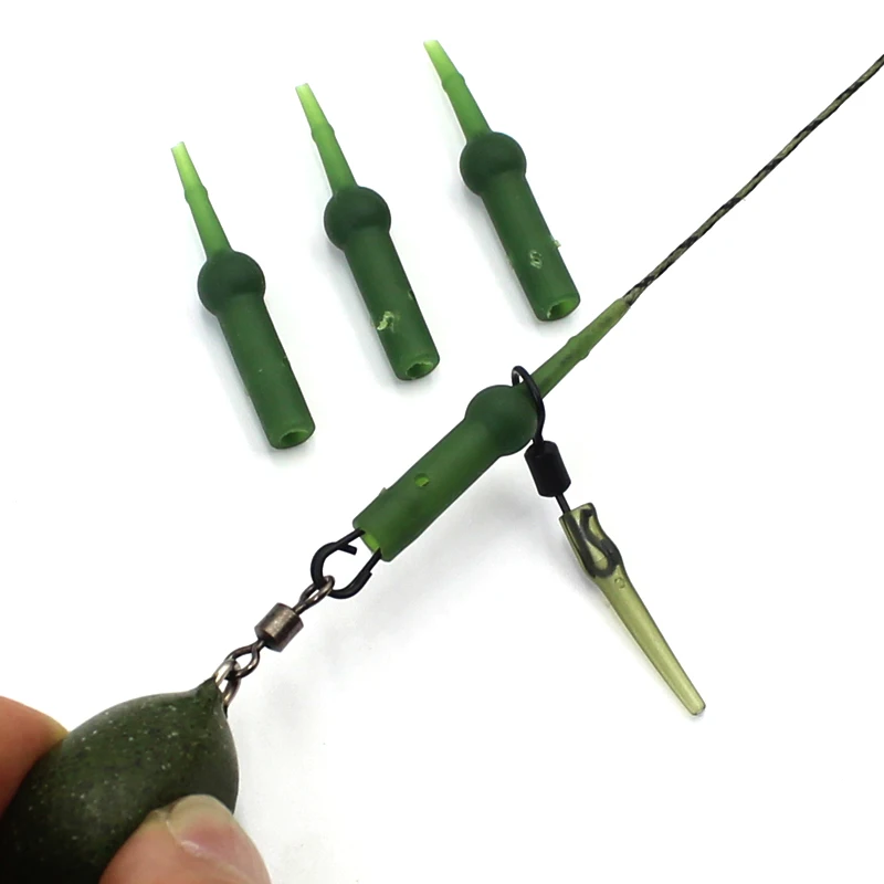 20Pcs Fishing Rig Chod Heli Buffer Sleeve Rubber Connector Helicopter Rig Buffer Sleeve Carp Fishing Accessories Terminal Tackle