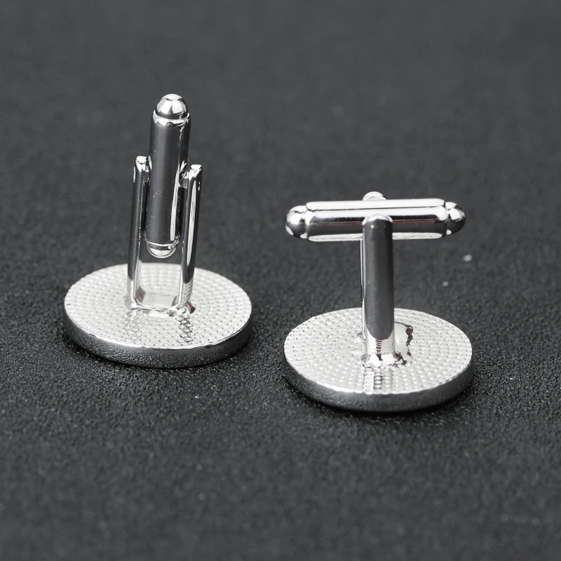 Gemelos de corona esmaltados para hombre, gemelos de corona imperial lechosa, joyería de moda para hombre, botones de pulsera de Metal, accesorios