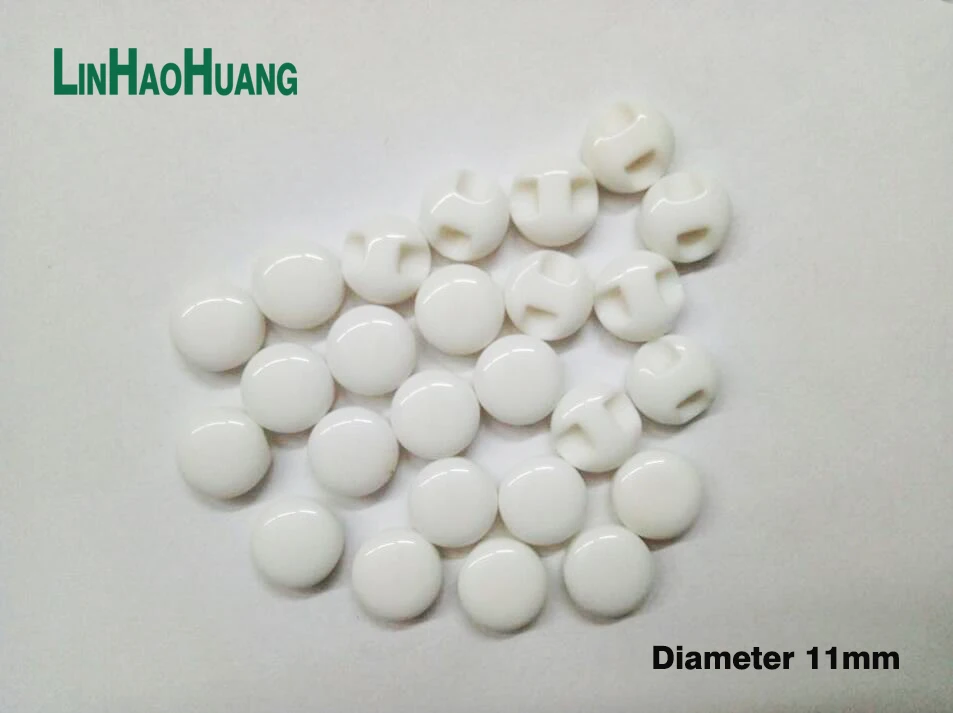 Thời trang DIY 300 cái 11 mét lỗ nhựa may buttons phấn trắng nút mặt sau lỗ miễn phí vận vận chuyển 2015090101