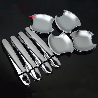 FUNDUOO New Chrome Door Handle Cover + Cup Bowl combo For Toyota Yaris Vios 2006-2013 Toyota Corolla 2003 - 2013