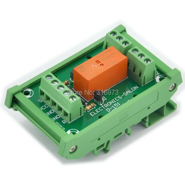 

Bistable DPDT 8 Amp Relay Module, DC24V Coil, with DIN Rail Carrier Housing