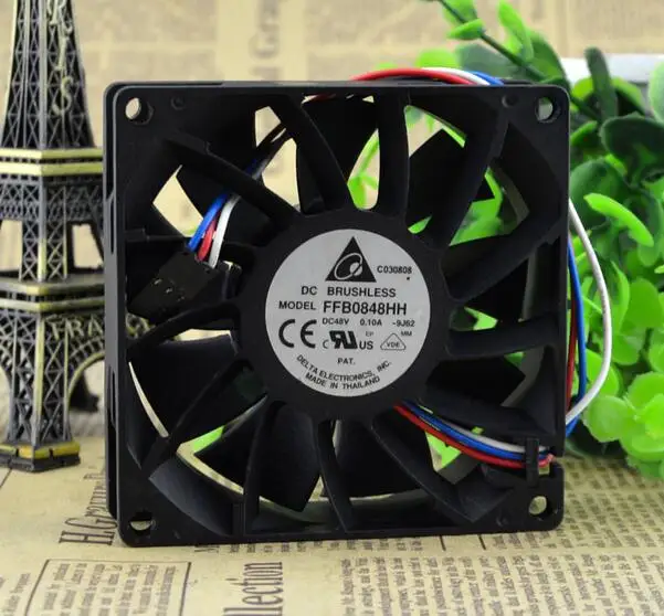 FFB0848HH 80*80*25 48V 0.10A 8CM genuine three line server cooling fan