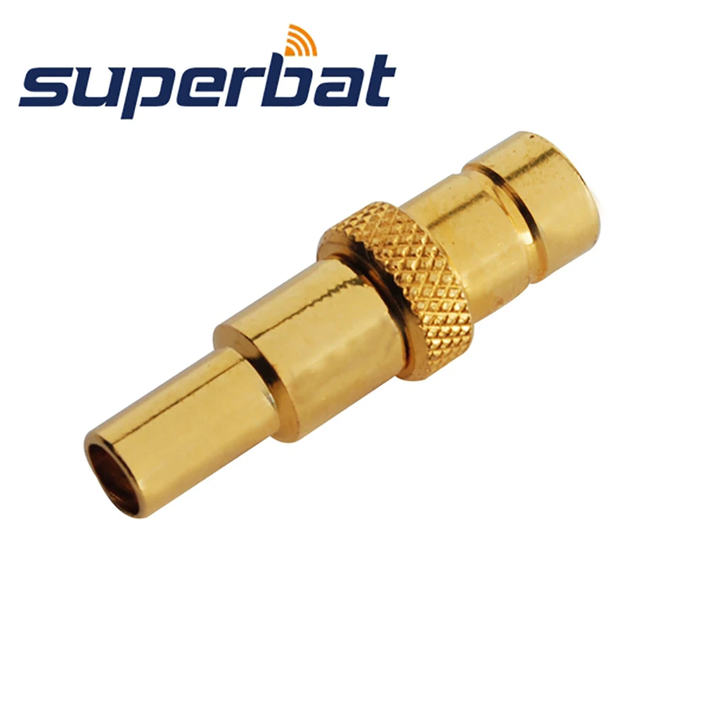 Superbat 10pcs 75ohm SMB Male Straight Crimp Attachment RF Coaxial Connector for Cable RG316 RG174 LMR100