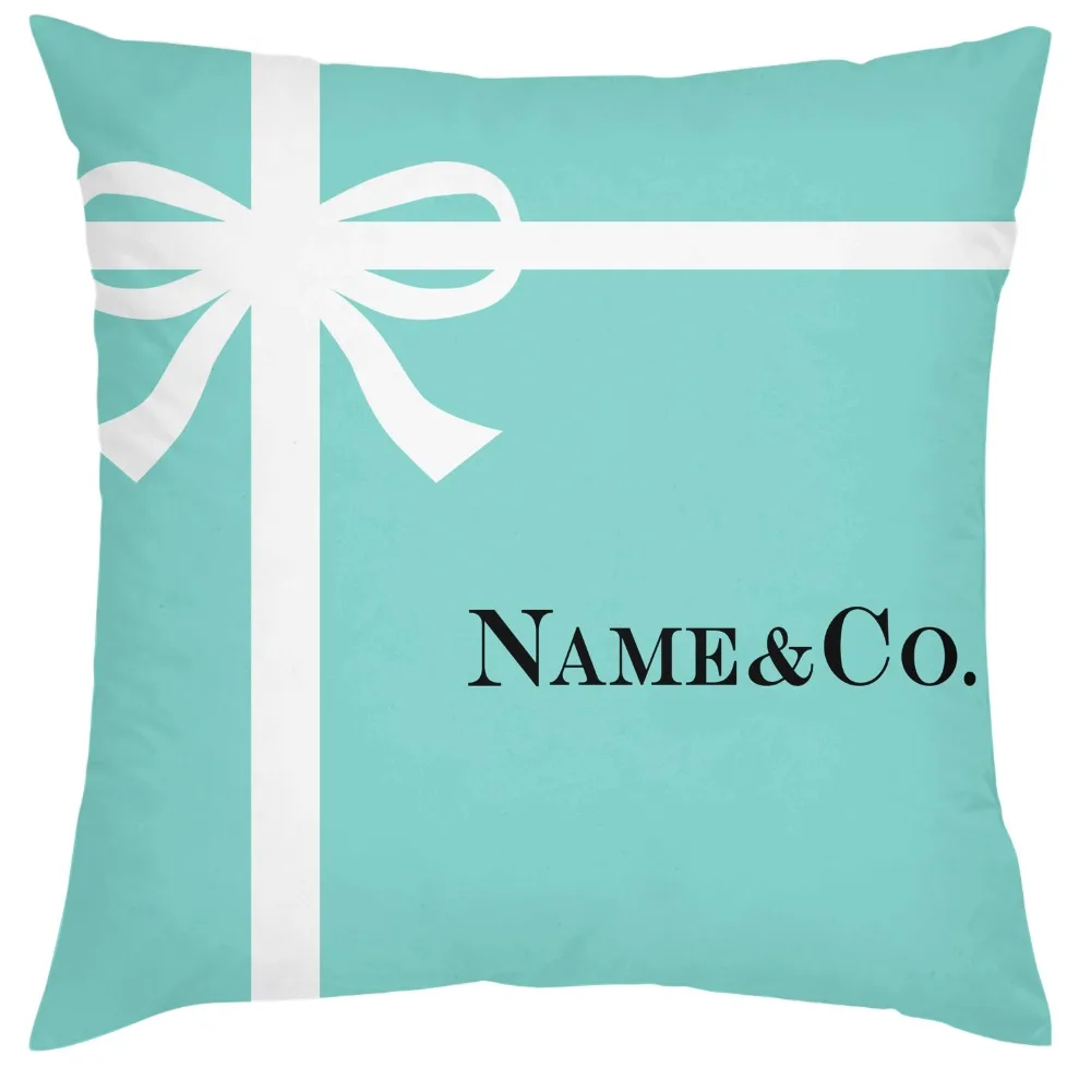 Hot Custom Name and Cor Personalized Blue Mint Throw Pillow Case Personalised Girls Gifts Fashion Home  18\