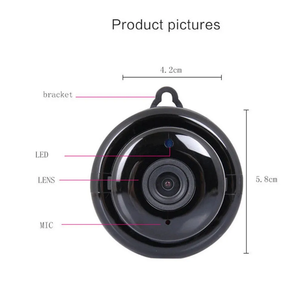 Hook 720P Wireless Mini Camera 2.4G Wifi Camera Support Mobile View Motion Detector And Alarm Camera Wifi Up to 64G App