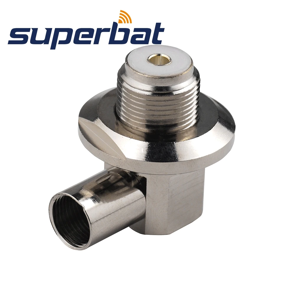 Superbat UHF SO239 Female Right Angle Solder RF Coaxial Connector for LMR400 RG8 RG213 Cable