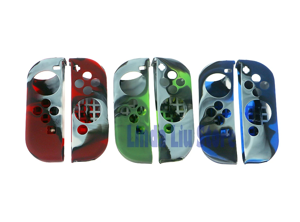 1set Right Left Housing Shell Case Skin Cover Protector L R Camouflage Anti-Slip Silicone for Switch NS