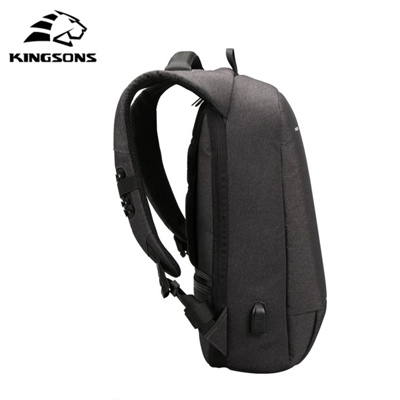 Kingsons New Arrival Anti-theft USB charging Men 13.6-15.6 inch Casual Laptop Backpack for Girls Boys Backpacks Women Mochila