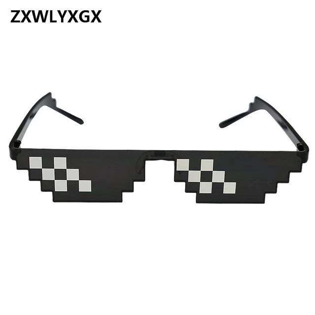 ZXWLYXGX gafas de sol pixeladas MLG de 8 bits para hombres y mujeres gafas de fiesta Thug Life gafas de mosaico Vintage AliExpress