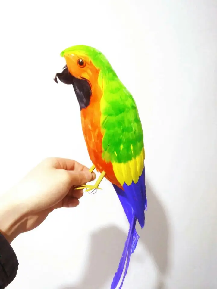 big simulation parrot model toy foam&feathers green parrot bird doll gift about 42cm 2884