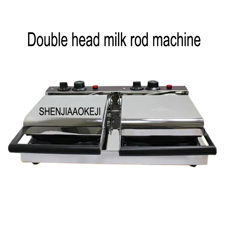 Машина для изготовления молочных палочек с двойной головкой, электрическая машина для изготовления хрустящих молочных палочек, машина для приготовления выпечки молочных палочек из нержавеющей стали, 220 В, 2500 Вт
