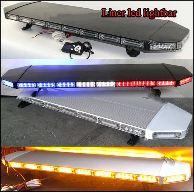 120cm 88W Led car emergency lightbar,strobe warning light for police ambulance fire engine truck,Aluminum casing,waterproof