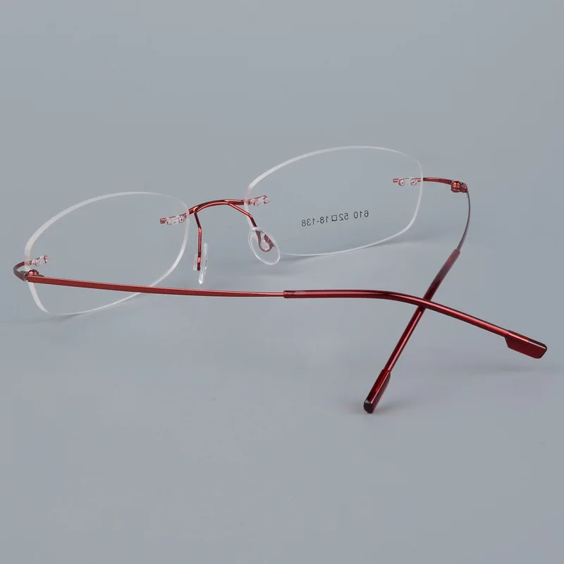 BCLEAR Rimless Glasses Frame Women Titanium Alloy Ultralight Eyeglasses Prescription Frameless Eyewear Myopia Optical Frame