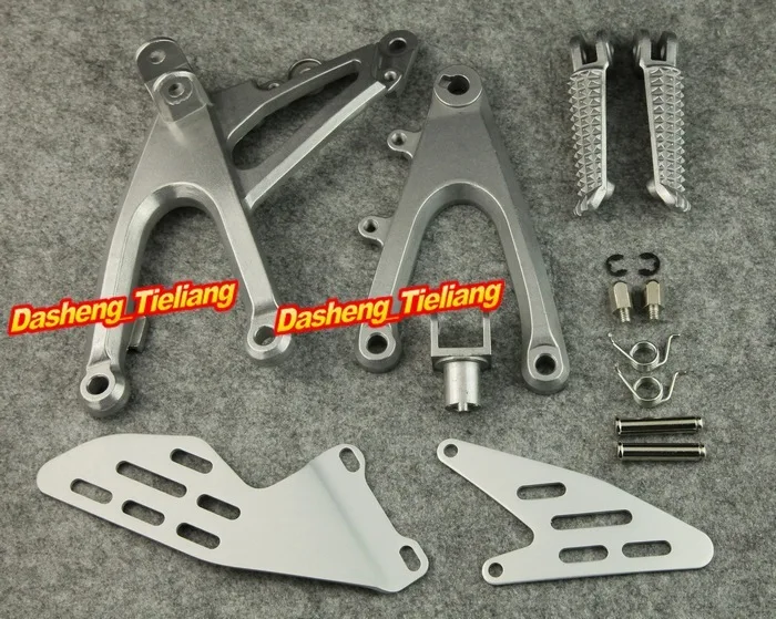 Motorbike Front Rider Foot Pegs Footpegs Footrests Brackets Set For YAMAHA YZF R1 2007 2008 Left Right