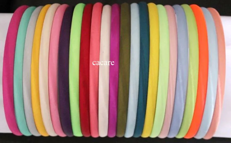 Diademas de satén de 10mm para mujer, diademas para el cabello, diadema para niñas, accesorios para el cabello para niños, aros para el cabello, bandas 200 unids/lote