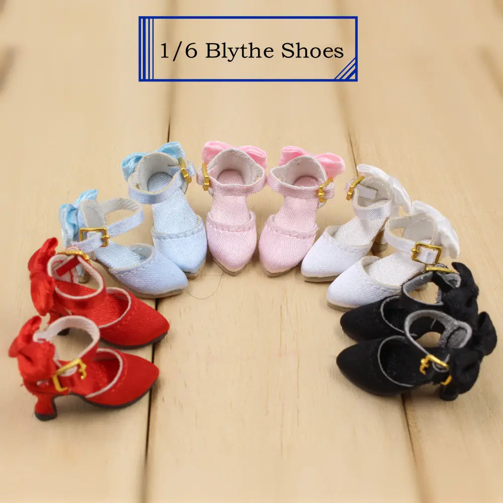 DBS Blyth doll Silk high hill shoes 2.5cm five different colors can be choosing Cute Neo 1/6 BJD girl gift