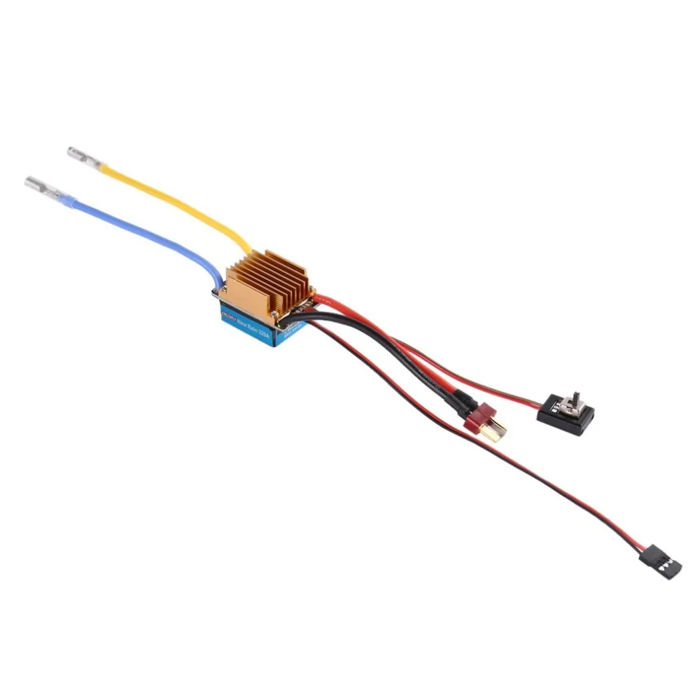 1pcs Brushed ESC New Rain 320A Waterproof Brushed ESC 3S with Cooling Fan 5V 3A BEC T-Plug For 1/10 RC Car