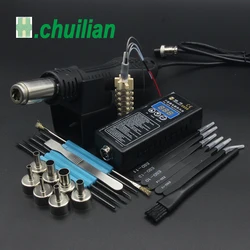 chuilian 8858 PLUG Portable BGA Rework Solder Station Hot Air Blower Heat Gun + Welding tools