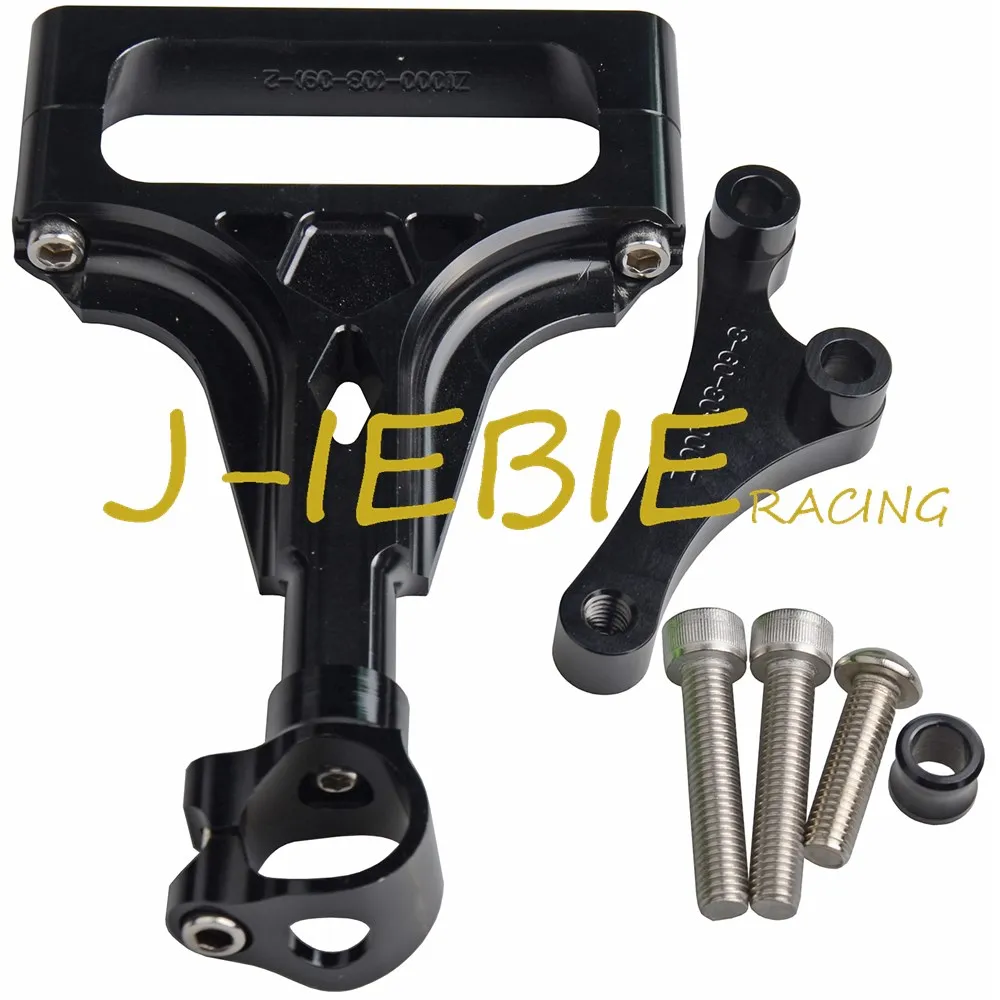 CNC Steering Damper Stabilizer Bracket Mounting For Kawasaki Z1000 Z750 2003-2009 2004 2005 2006 2007 2008 Black