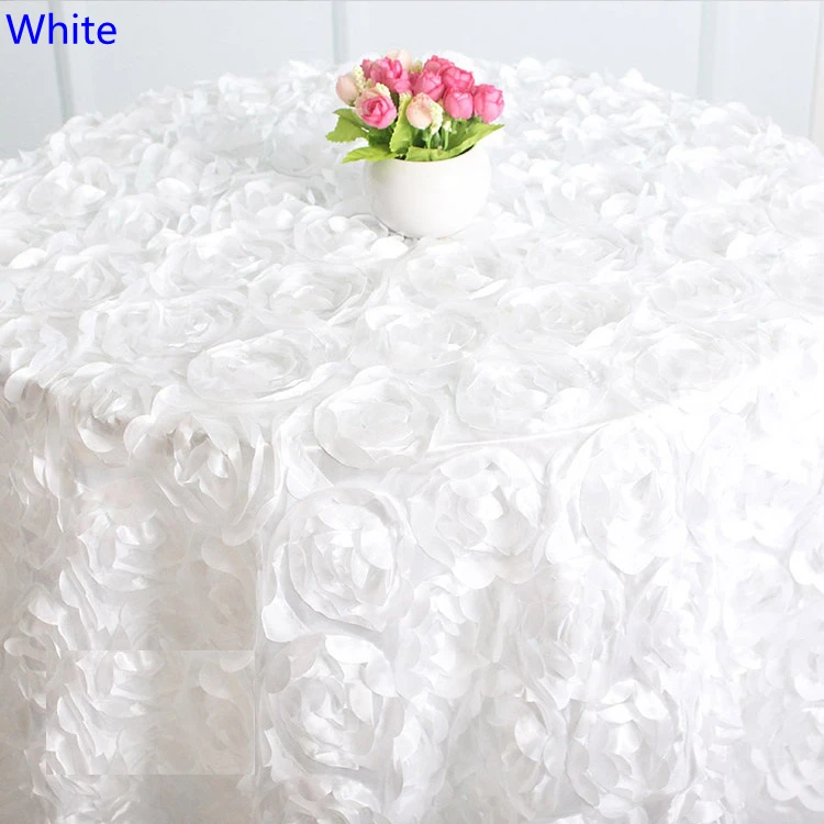 Hochzeit Tischdecke Abdeckung Sticken Rosette Rose Blume Hotel Bankett Geburtstag Party Dekoration Schönes Design Verwendung – Detail 16