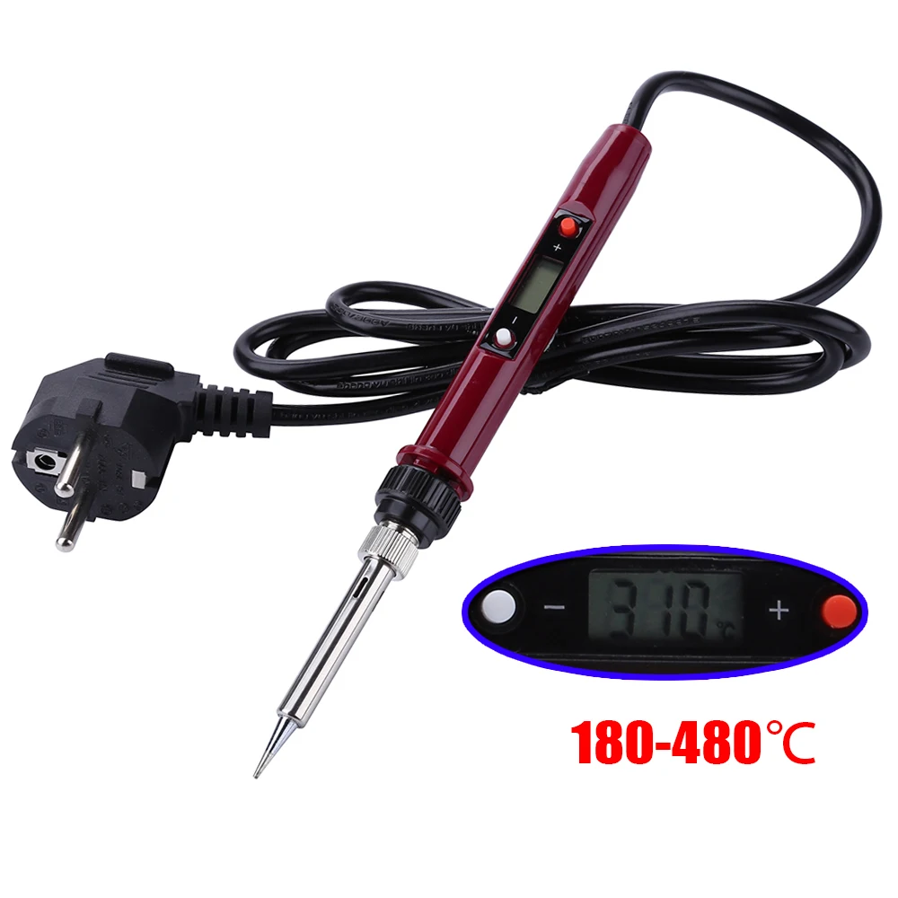 

Adjustable Electrical Soldering Iron 220V 80W LCD Digital Welding Solder Iron With Regulator BGA Soldering Station Rework Tools