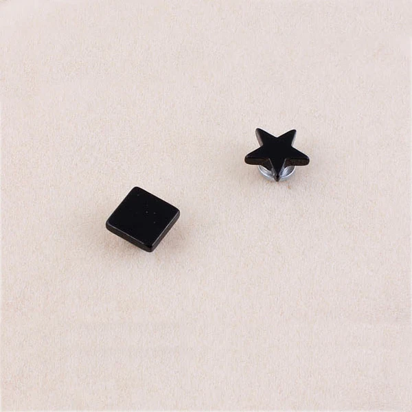 6 Pairs Boucle D'Oreille Magnétiques Homme en Acier Inoxydable Non Percées - Aimant