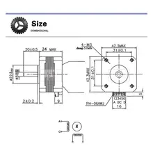 NEMA 17 42mm Stepper Motor 0.22N.m #4