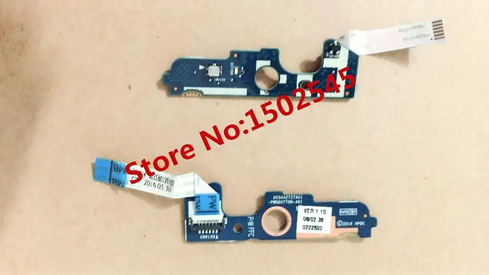 Placa de interruptor para laptop, para hp elitebook 840 g3 845 g3 740 g3 745 g3, placa de alimentação 6050a 2727401