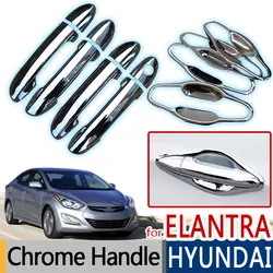 For Hyundai Elantra 2011-2016 Chrome Door Handle Cover  Trim Set of 4Pcs Avante 2012 2013 2014 2015 Accessories Car Styling