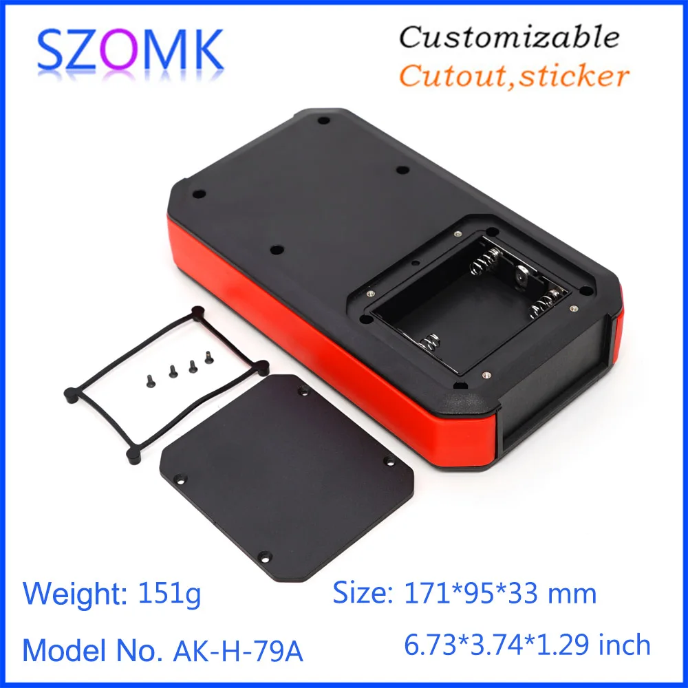 1 Piece 171*95*33mm szomk plastic housing 3x AA junction box waterproof instrument enclosure pcb design IP65 plastic enclosure