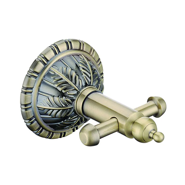 Antique brass solid brass copper Marble Robe hook bathroom  Clothes hook Bathroom accessories-MD7032