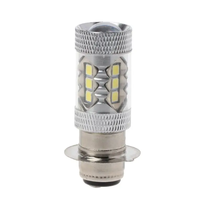 1 Pc PX15D H6 80W 6500K 16 LED White Headlight Fog Light Driving Bulb Lamp For Motorcycle Bicycle Bike Balaclava