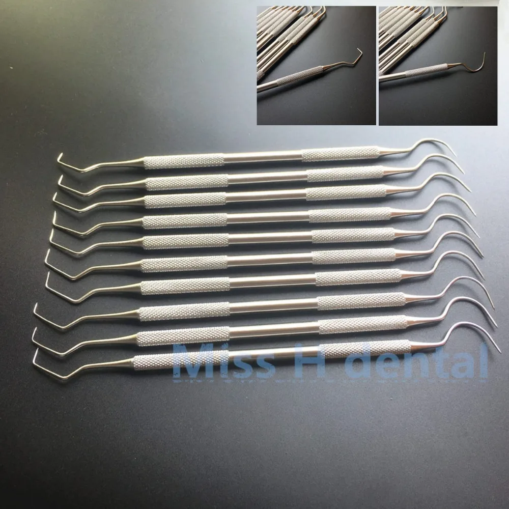 

10pcs/set Stainless Steel Dental Tool Dentist Teeth Clean Hygiene Explorer Probe hook Pick