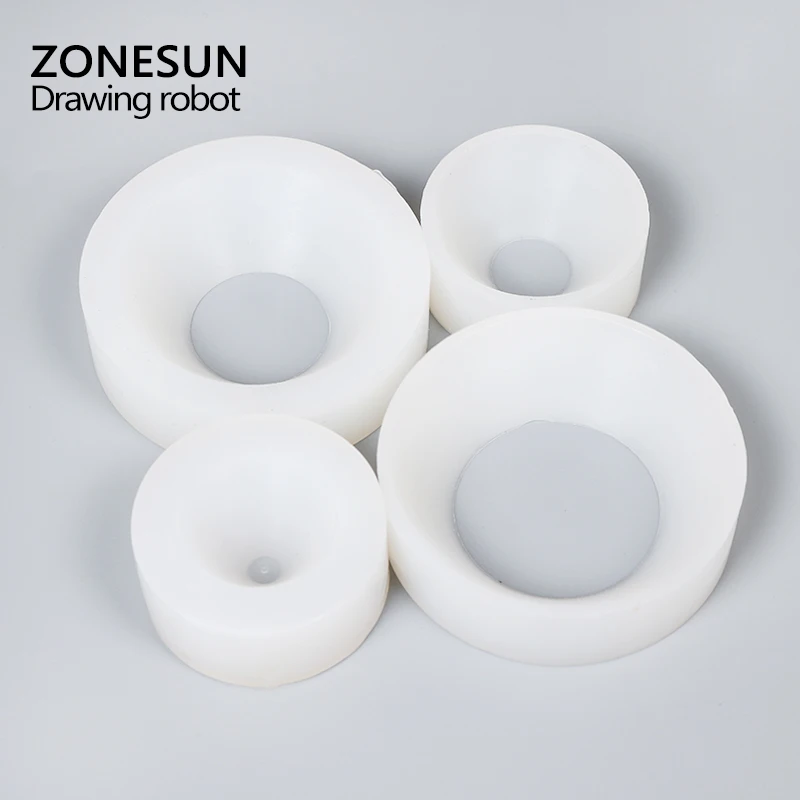 ZONESUN Cap screwing chuck bottle cap adoptor of capping machine silicone capping chuck 10-50mm anti-wear
