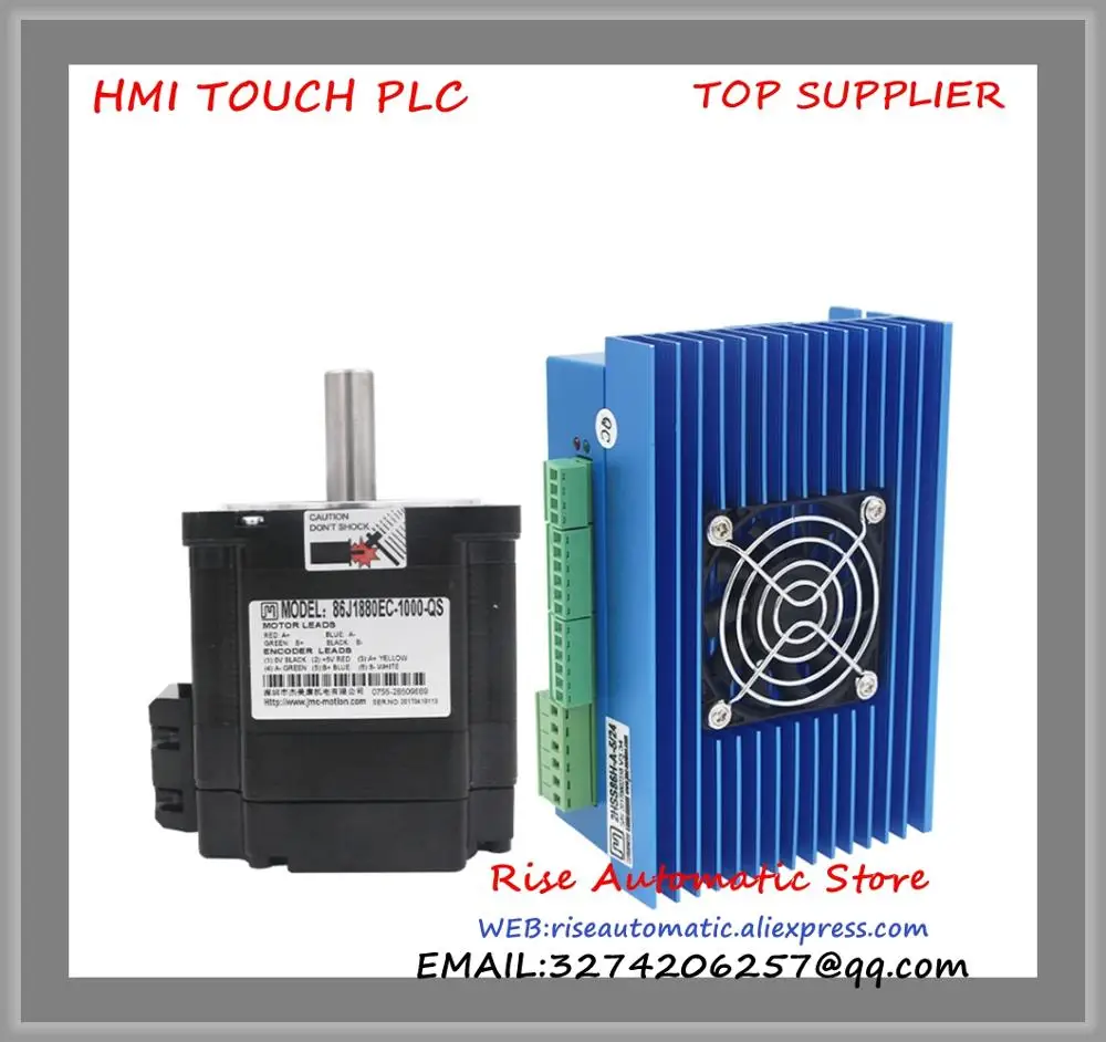 

NEMA 34 4N.m 566ozf.in Closed 2HSS86H+86J1880EC 2HSS86H 86J1880EC A Sets 2 Phase Loop Stepper Servo Kit DC40-110V