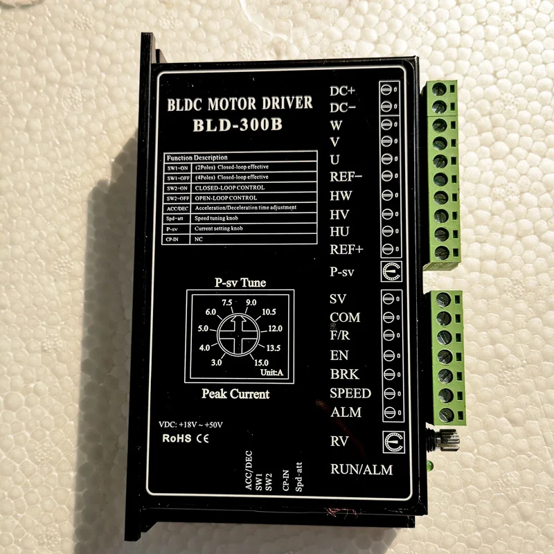 24V 36V 48V BLDC Motor Driver 300W 18V-50V DC Brushless DC Motor Driver Controller BLD-300B