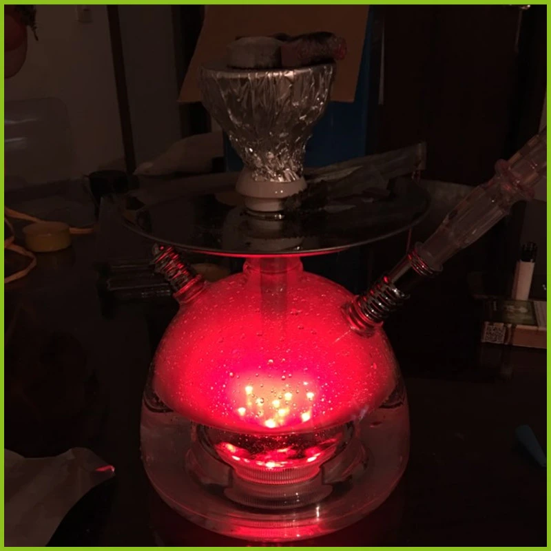 Classic Acrylic hookah set for shisha chicha smoking pmma with LED light colorful light