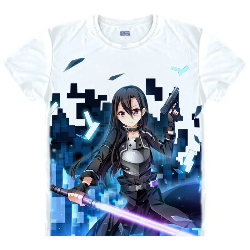 Sword Art Online SAO T-Shirt Titania Shirt Fast Drying T-shirts anime costume summer T-Shirts For Girls lolita anime Clothes a